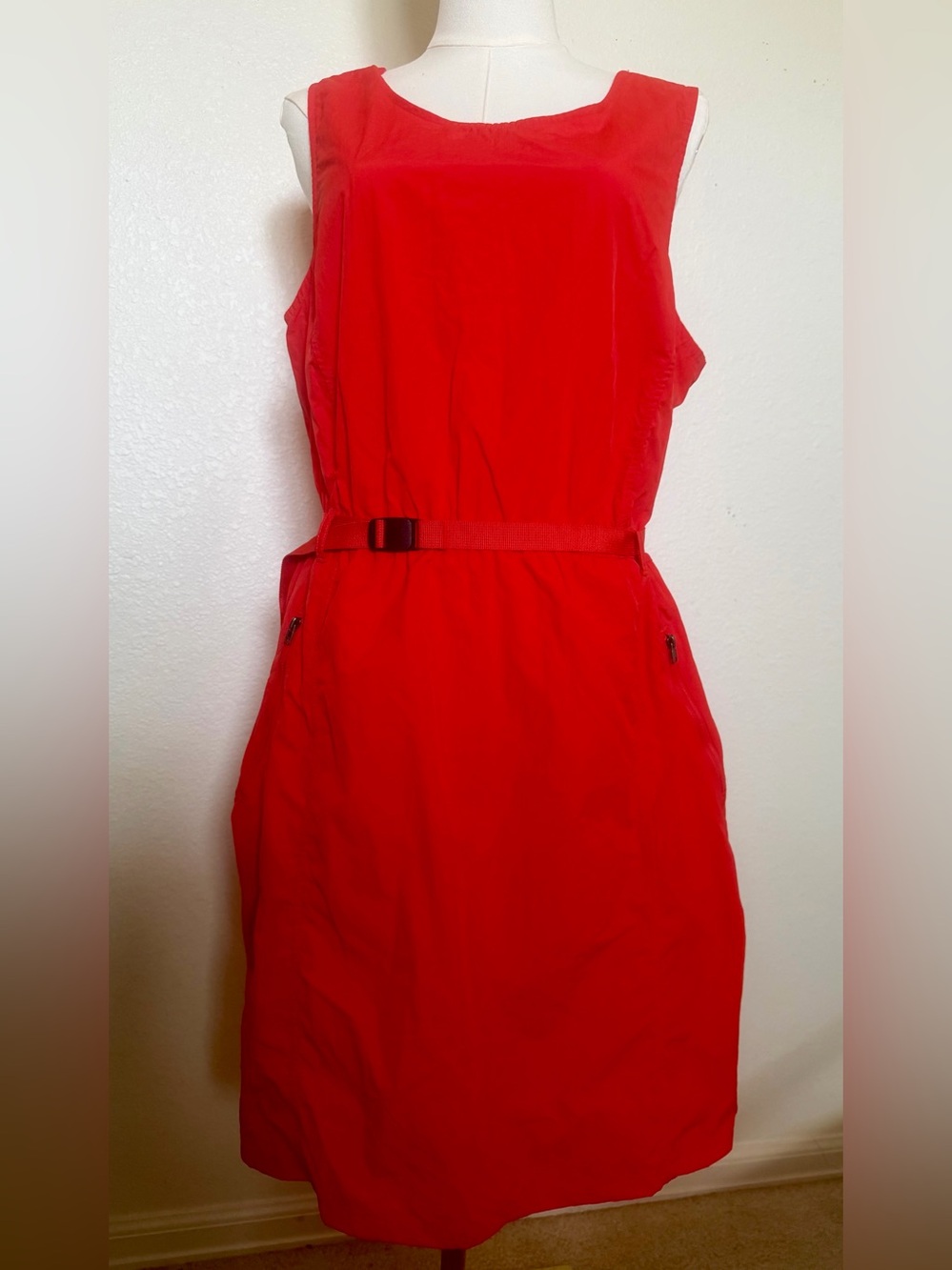 Avia Women’s Burnt Orange Athletic Dress with Belt and Pockets